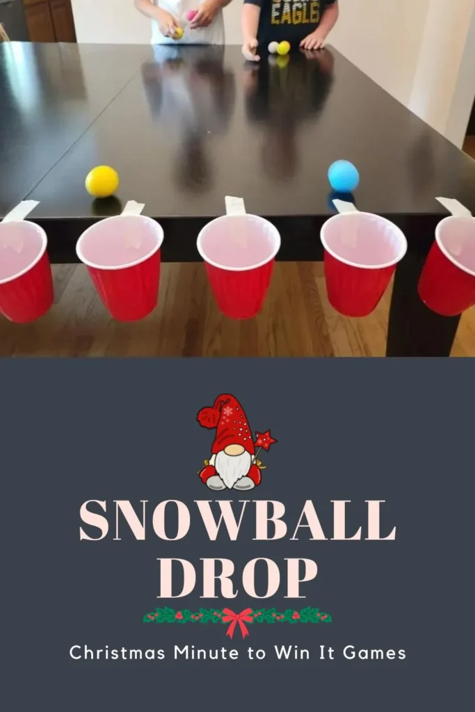 Christmas Minute to Win It Games Gift- Snowball Drop