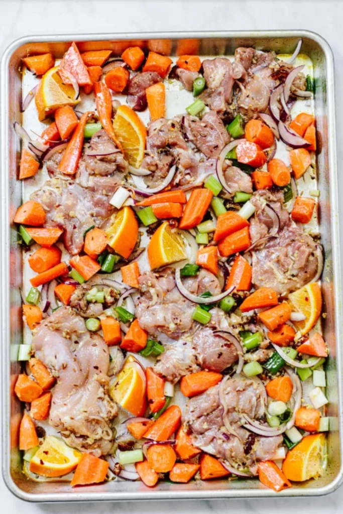 8+ One-Pot Meals — The Best Dinner Recipes for Those Lazy Days-8+ One-Pot Meals — The Best Dinner Recipes for Those Lazy Days-Moroccan Orange Sheet Pan Chicken
