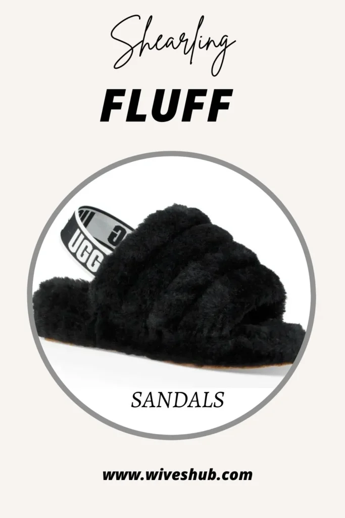 Shearling Sandals - Shearling Fluff Sandals