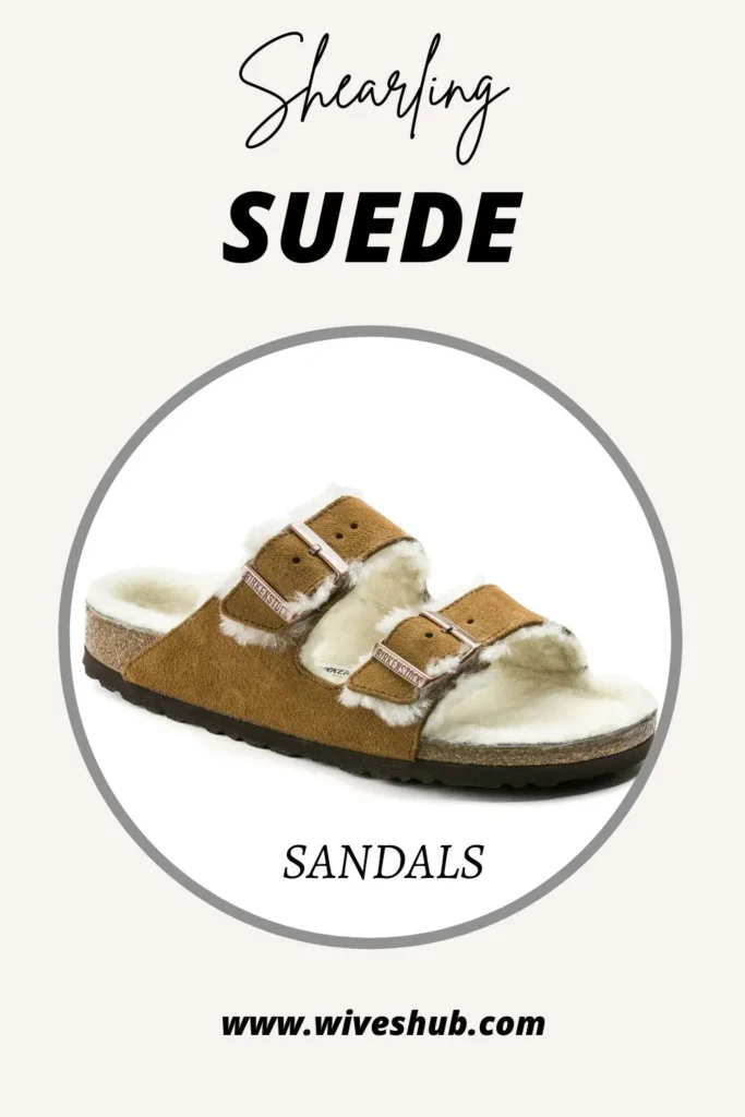 Shearling Sandals - Shearling Suede Sandals