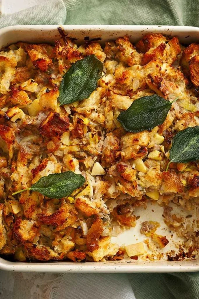Delicious dishes to try this winter-Herby sausage, apple & sourdough stuffing