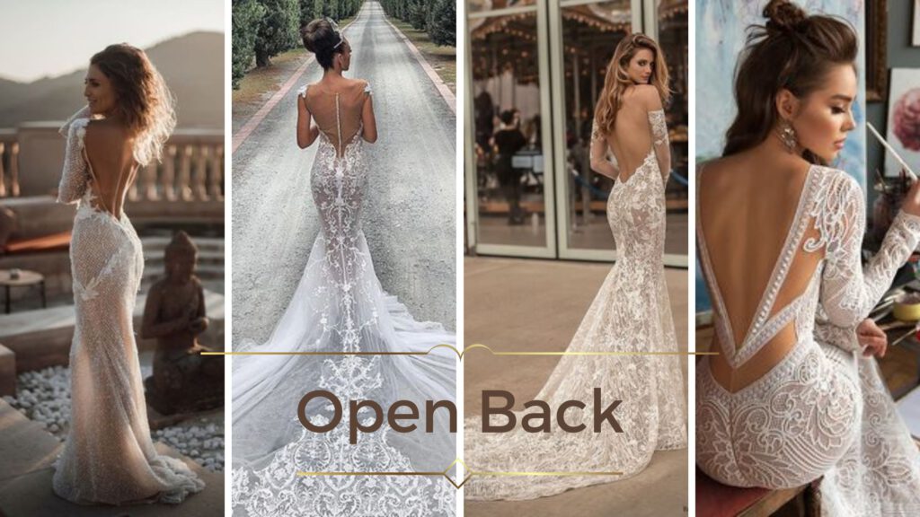 Sexy Mermaid Open Back Wedding Dresses

