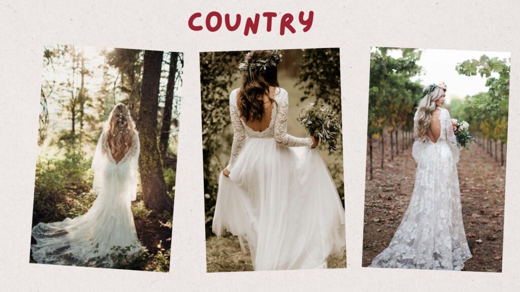 Country Vintage Wedding Dresses With Sleeves