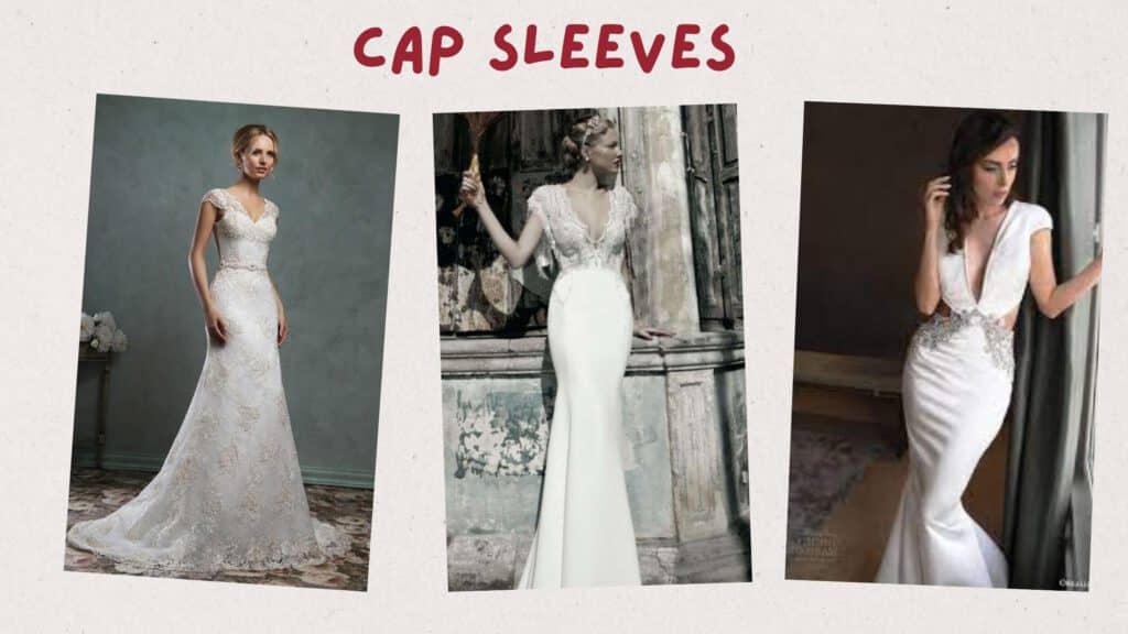 Vintage Wedding Dresses with Cap Sleeves