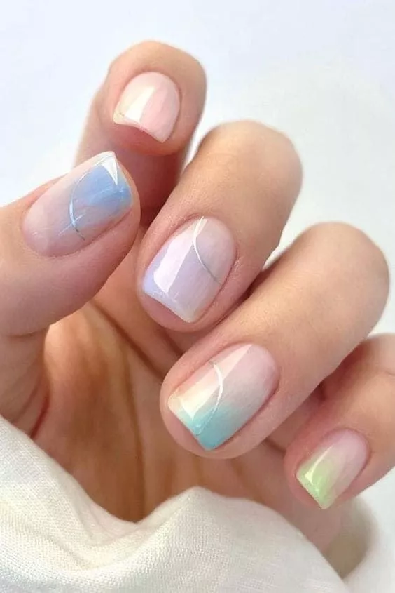 Watercolor Spring Nails