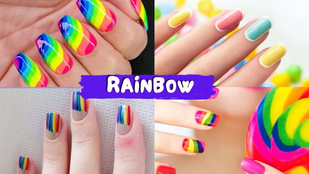 Summer Rainbow Nails