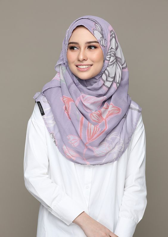 Printed Hijabs with Simple Outfits