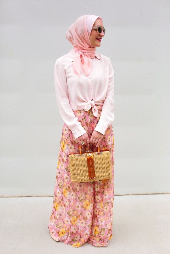 Floral Blouse and Palazzo Pants