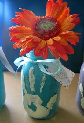 Handprint Mason Jar