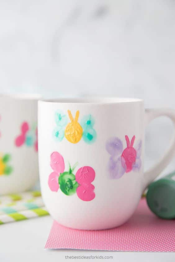 Fingerprint Butterfly Mug