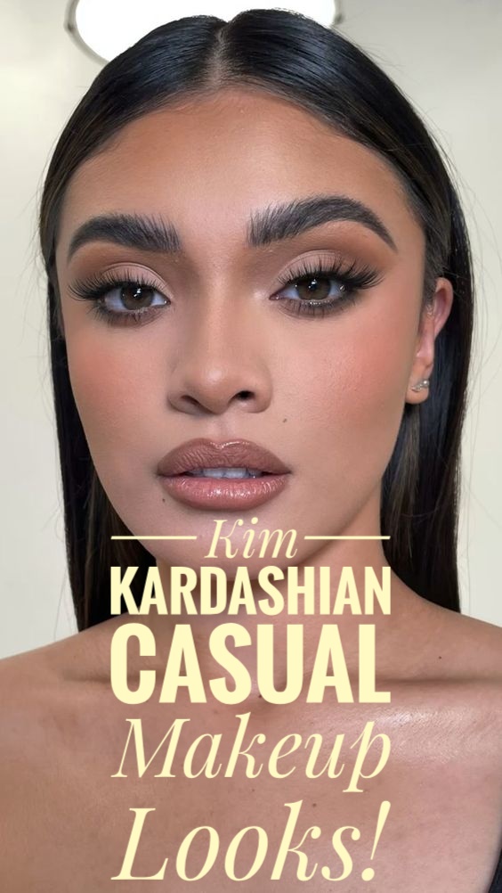 Kim Kardashian Casual Makeup Looks!